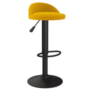 vidaXL Taburete de cocina de terciopelo amarillo