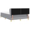 vidaXL Cama tipo Box Spring con colch&oacute;n Gris claro 140 x 200 cm tela