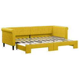 vidaXL Sof&aacute; cama nido terciopelo amarillo 80x200 cm