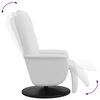 vidaXL Sillón reclinable con reposapiés cuero sintético blanco
