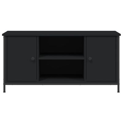 vidaXL Mueble para TV madera contrachapada negro 100x40x50 cm