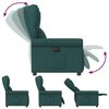 vidaXL Sill&oacute;n reclinable el&eacute;ctrico tela verde oscuro