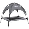 vidaXL Cama para perros con dosel antracita tela oxford y acero