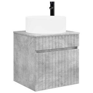 vidaXL Vanidad de lavabo montada en la pared Gris Hormig&oacute;n