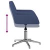 vidaXL Silla de oficina giratoria de tela azul