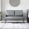 vidaXL Sof&aacute;s con coj&iacute;n 110cm Gris Claro Madera contrachapada