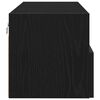 vidaXL Mueble de TV Montado en la Pared Roble Negro 100 x 30 x 30 cm