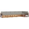 vidaXL Conjunto de sof&aacute;s de exterior 6 uds. Gris Natural y Claro