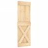 vidaXL Puerta corredera con herrajes madera maciza de pino 70x210 cm