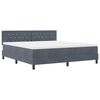 vidaXL Cama tipo Box Spring Gris oscuro 180 x 200 cm Terciopelo