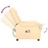vidaXL Sillón de masaje eléctrico cuero sintético crema