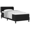 vidaXL Cama tipo Box Spring con colch&oacute;n Negro 90 x 190 cm tela
