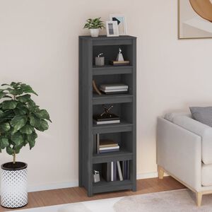 vidaXL Estanter&iacute;a madera maciza de pino gris 50x35x154 cm