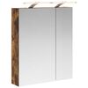 vidaXL Armario con espejo de ba&ntilde;o Roble ahumado 60 x 14,5 x 70 cm