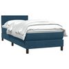 vidaXL Cama box spring con colch&oacute;n terciopelo azul oscuro 100x210 cm