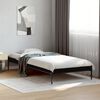 vidaXL Estructura de cama madera de ingeniería y metal negra 75x190 cm