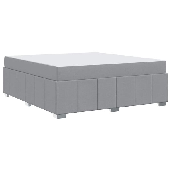 vidaXL Estructura de cama con colch&oacute;n Gris Claro 180 x 200 cm tela