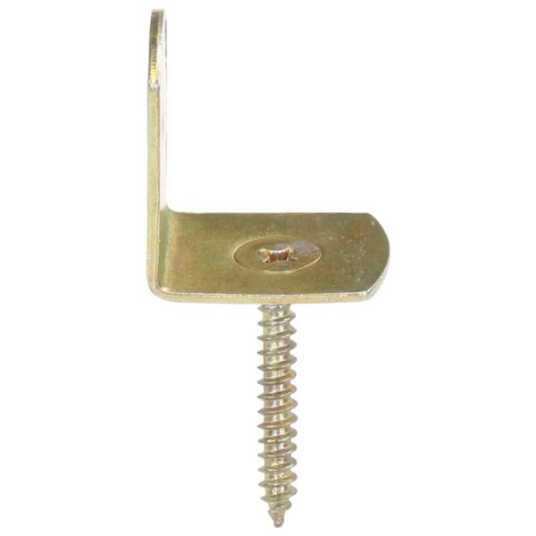 vidaXL Soportes del panel de la valla 4 uds en L metal galvanizado