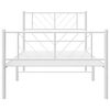 vidaXL Estructura cama sin colchón con estribo metal blanco 90x200 cm
