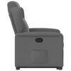 vidaXL Sill&oacute;n reclinable elevable de tela gris oscuro