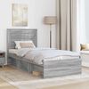 vidaXL Estructura de cama con cabecera Gris Sonoma 90 x 190 cm