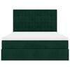 vidaXL Estructura cama otomana colchones terciopelo verde oscuro