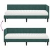 vidaXL Estructura de Cama Esquina con Colch&oacute;n 2 pcs Verde Terciopelo