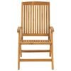 vidaXL Sillas de jard&iacute;n reclinables y cojines 4 uds madera maciza teca