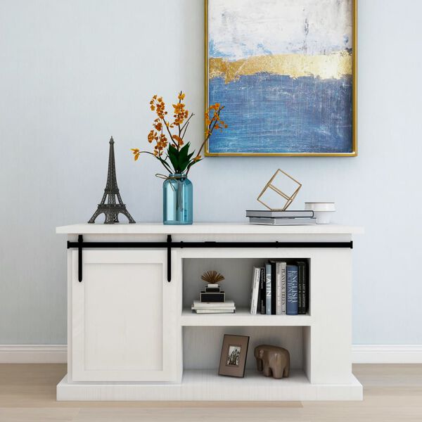 vidaXL Kit mini puerta corredera armario acero carbono 152 cm