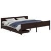 vidaXL Estructura cama 2 cajones madera pino marr&oacute;n oscuro 180x200 cm