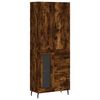 vidaXL Aparador alto madera contrachapada roble ahumado 69,5x34x180 cm