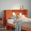 vidaXL Cabecero de cama almacenaje madera maciza pino marr&oacute;n 100 cm
