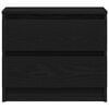 vidaXL Armario de Noche con cajón Roble Negro 50 x 40 x 43,5 cm