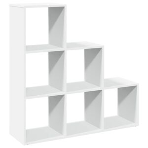 vidaXL Librer&iacute;a biombo de 3 niveles, blanca, 99x29x99 cm, madera de ingenier&iacute;a
