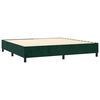 vidaXL Cama box spring colch&oacute;n y LED terciopelo verde oscuro 200x200cm