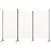 vidaXL Biombo divisor de 3 paneles tela blanco 260x180 cm