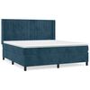 vidaXL Cama box spring con colch&oacute;n terciopelo azul oscuro 180x200 cm