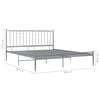 vidaXL Estructura de cama sin colch&oacute;n metal gris 180x200 cm