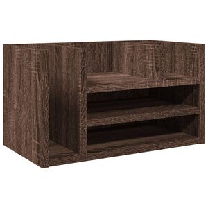 vidaXL Organizador escritorio madera ingenier&iacute;a marr&oacute;n 44,5x24x25 cm