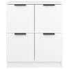 vidaXL Aparador de madera contrachapada blanco 60x30x70 cm