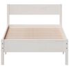 vidaXL Estructura de cama sin colchón madera maciza blanca 75x190 cm