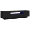 vidaXL Mueble de TV con luces LED negro 160x35x40 cm