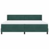 vidaXL Cama tipo Box Spring Verde oscuro 200 x 200 cm Terciopelo