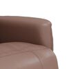 vidaXL Sill&oacute;n reclinable con reposapi&eacute;s cuero sint&eacute;tico marr&oacute;n