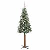 vidaXL Árbol de Navidad Delgado con 150 LED con soporte Verde 150 cm