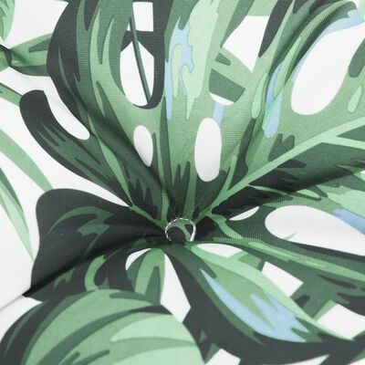 vidaXL Cojín para banco jardín tela Oxford estampado hojas 110x50x7 cm