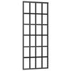vidaXL Puerta corredera ESG vidrio y aluminio negra 76x205 cm