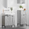 vidaXL Juego de muebles de ba&ntilde;o con caj&oacute;n con puerta 2 pcs Gris Sonoma