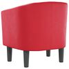 vidaXL Sill&oacute;n cuero sint&eacute;tico rojo