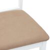 vidaXL Sillas de comedor con cojines 2uds madera maciza blanco caucho